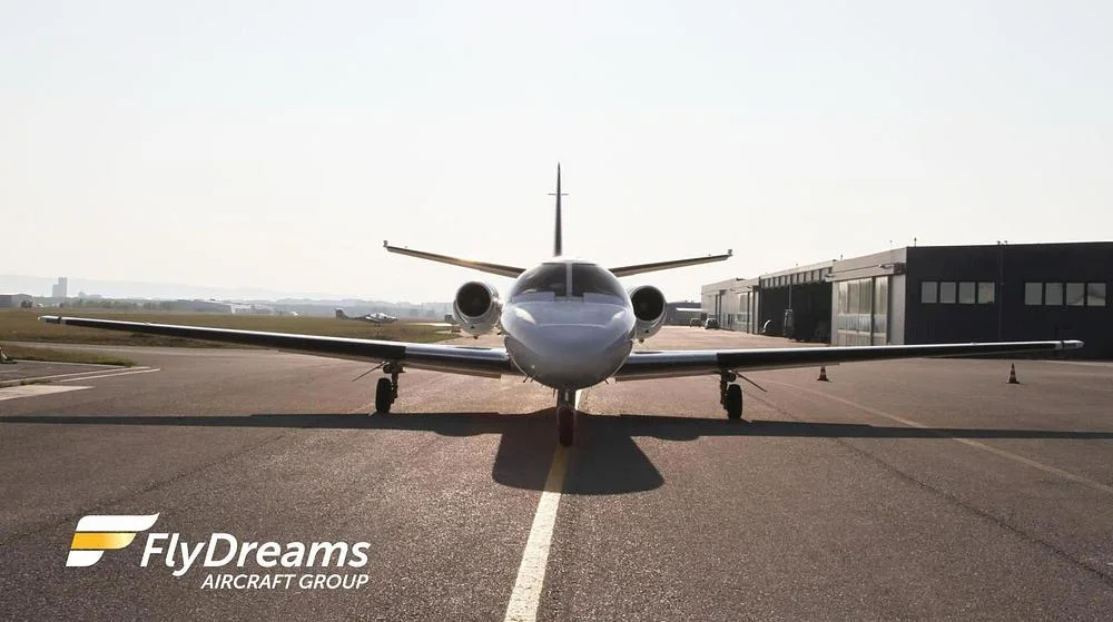 Exterior view of a 1999 Cessna Citation Bravo, N778B.