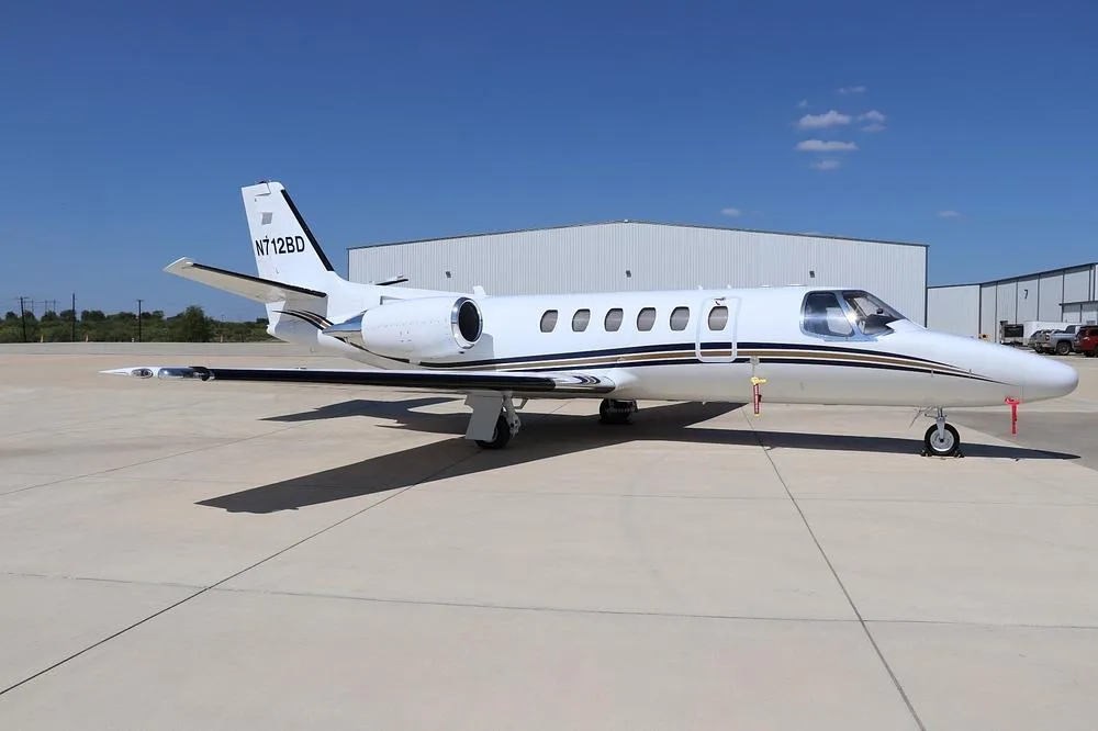 Exterior view of a 2002 Cessna Citation Bravo, N712BD.