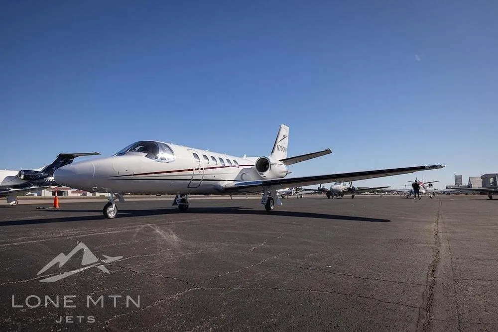 Exterior view of a 2005 Cessna Citation Bravo, N551TK.