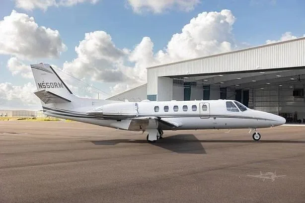 Exterior view of a 2005 Cessna Citation Bravo, N550RM.