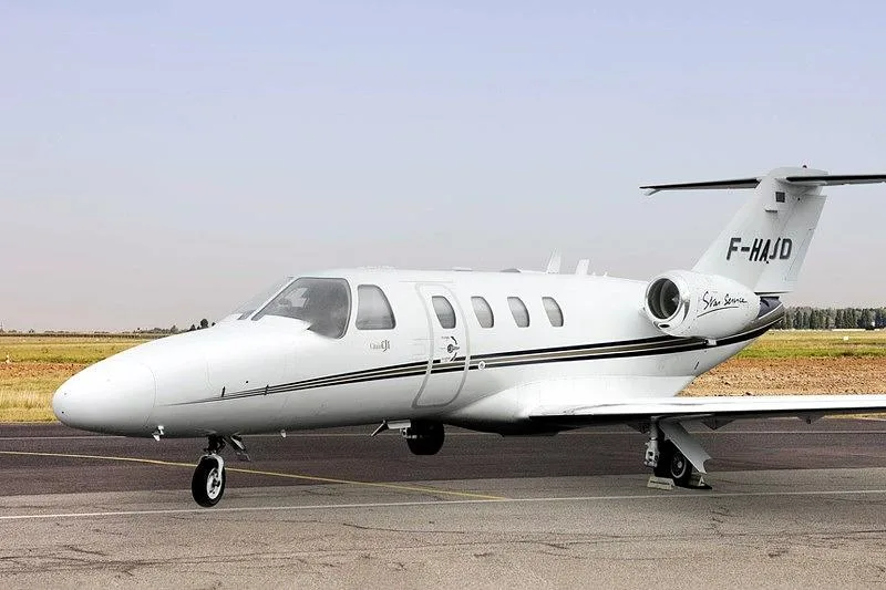 Exterior view of a 2003 Cessna Citation CJ1, F-HAJD.