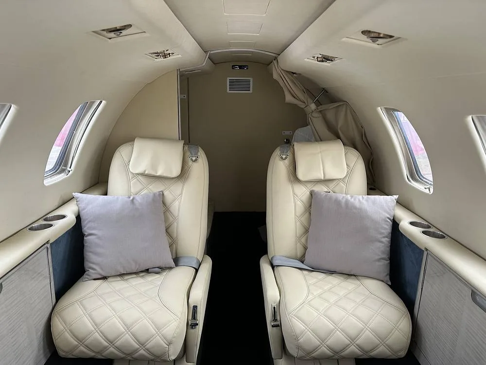 Cabin interior of a 1993 Cessna Citation CJ1.