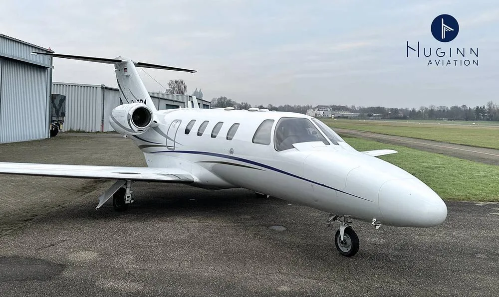 Exterior view of a 1997 Cessna Citation CJ1, D-ITRA.
