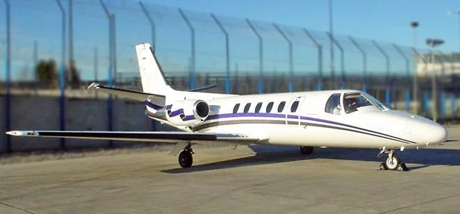 Exterior view of a 1992 Cessna Citation CJ2.