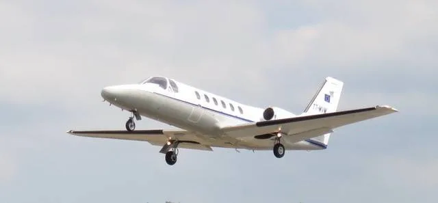 Exterior view of a 1978 Cessna Citation CJ2, T7-MVM.