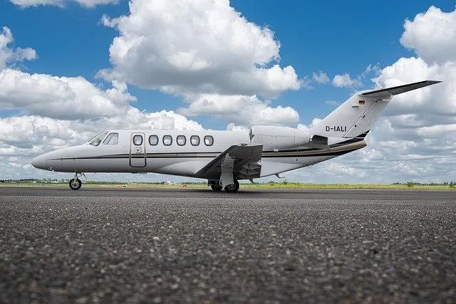 Exterior view of a 2001 Cessna Citation CJ2, D-IALI.