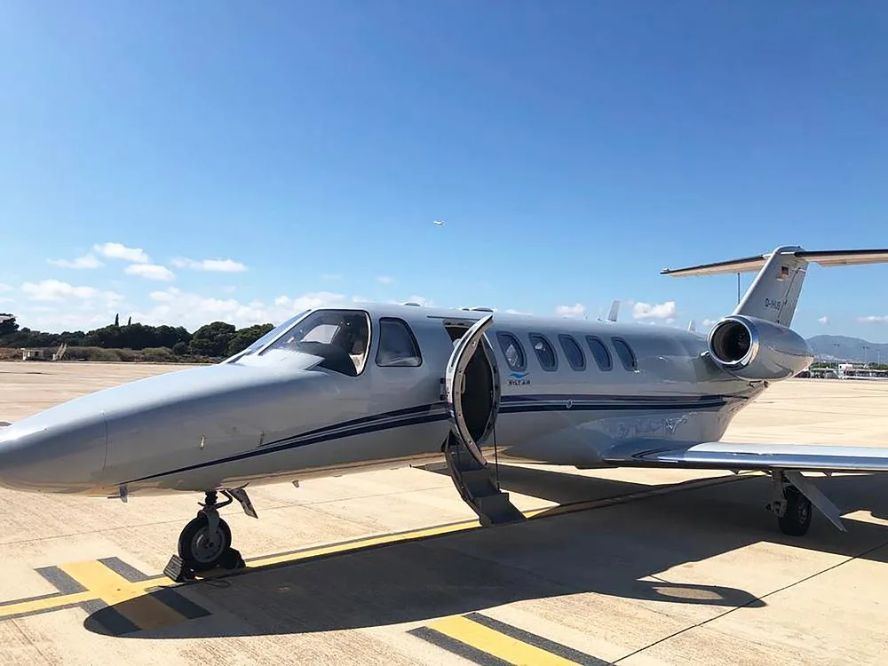 Exterior view of a 2008 Cessna Citation CJ2, D-IHUB.