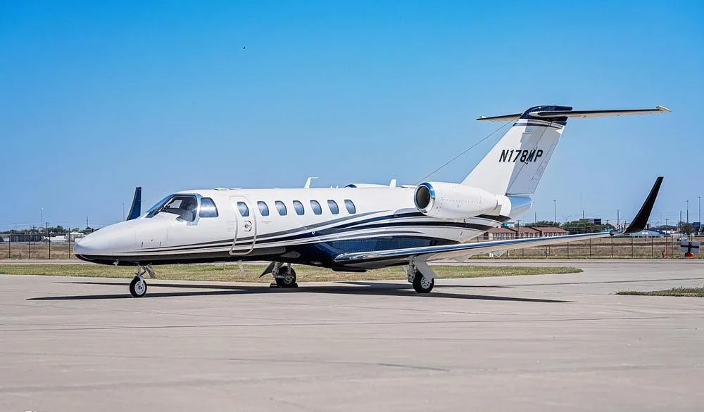 Exterior view of a 2022 Cessna Citation CJ3, N178MP.