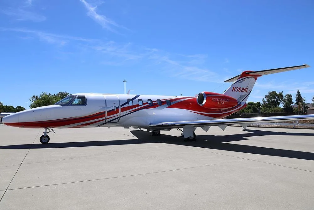 Exterior view of a 2024 Cessna Citation CJ4, N369NL.