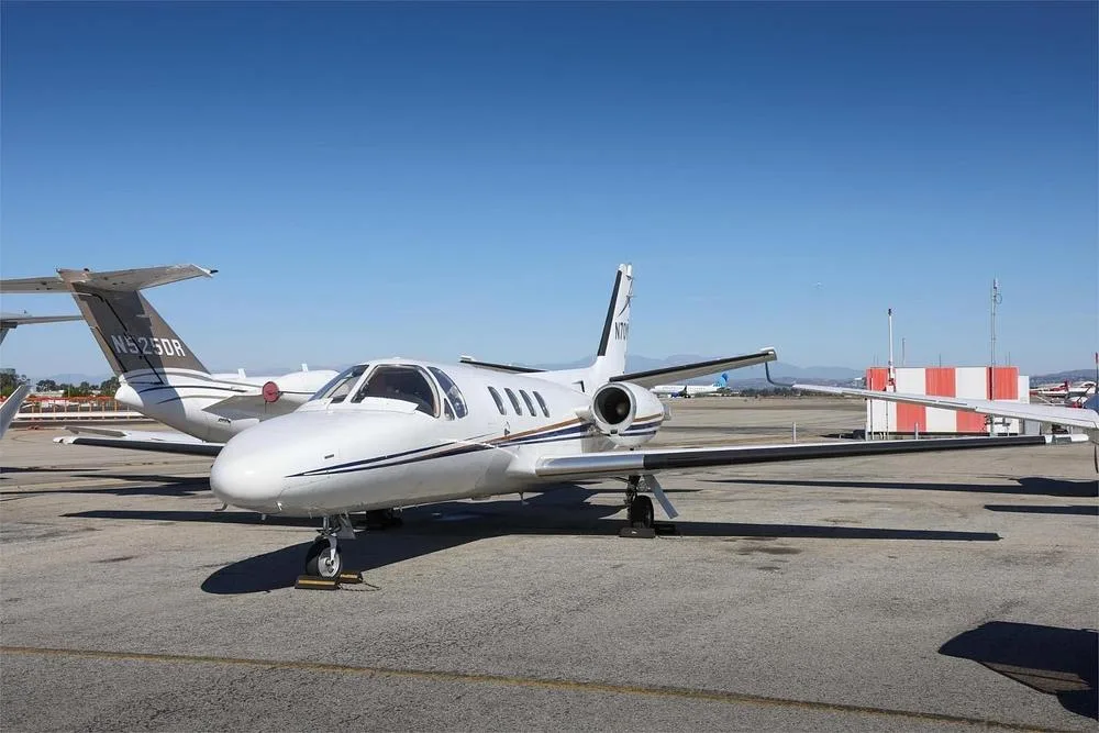 Exterior view of a 1981 Cessna Citation II/SP, N70NB.