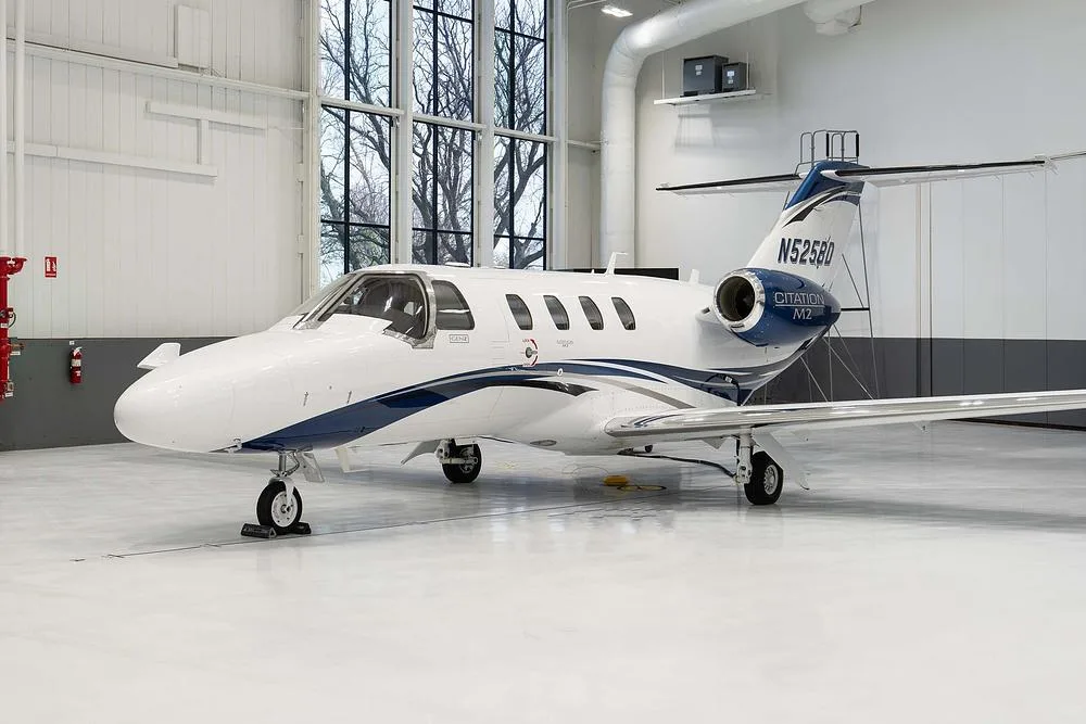 Exterior view of a 2026 Cessna Citation M2 Gen2, N525BD.