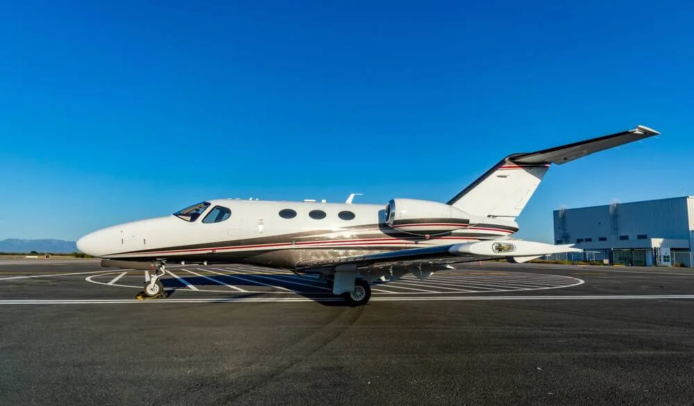 Exterior view of a 2008 Cessna Citation Mustang.