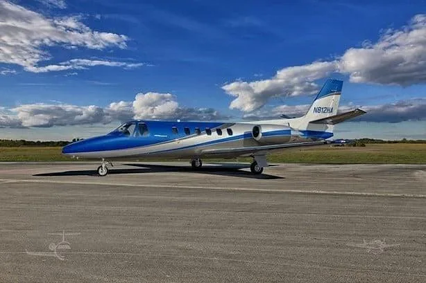 Exterior view of a 1986 Cessna Citation S/II, N812HA.