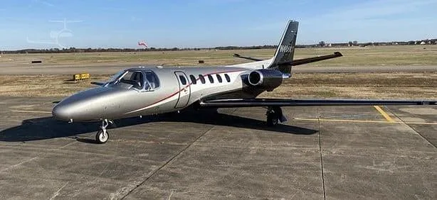 Exterior view of a 1985 Cessna Citation S/II, N406CT.