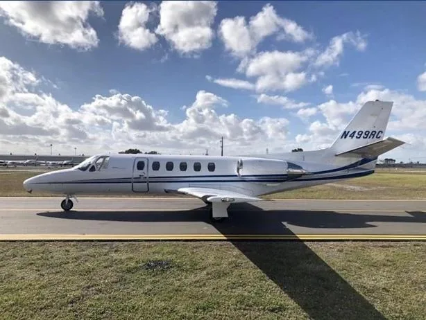 Exterior view of a 1986 Cessna Citation S/II, N499RC.
