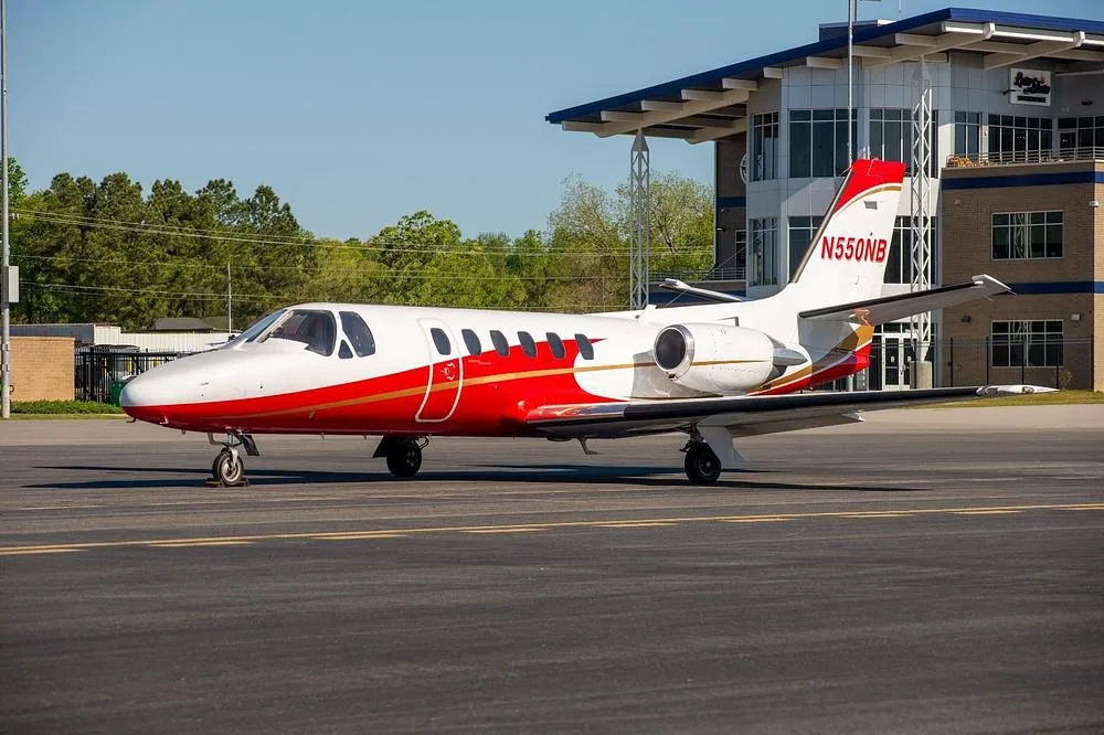 Exterior view of a 1981 Cessna Citation Sierra Eagle II SP, N550NB.
