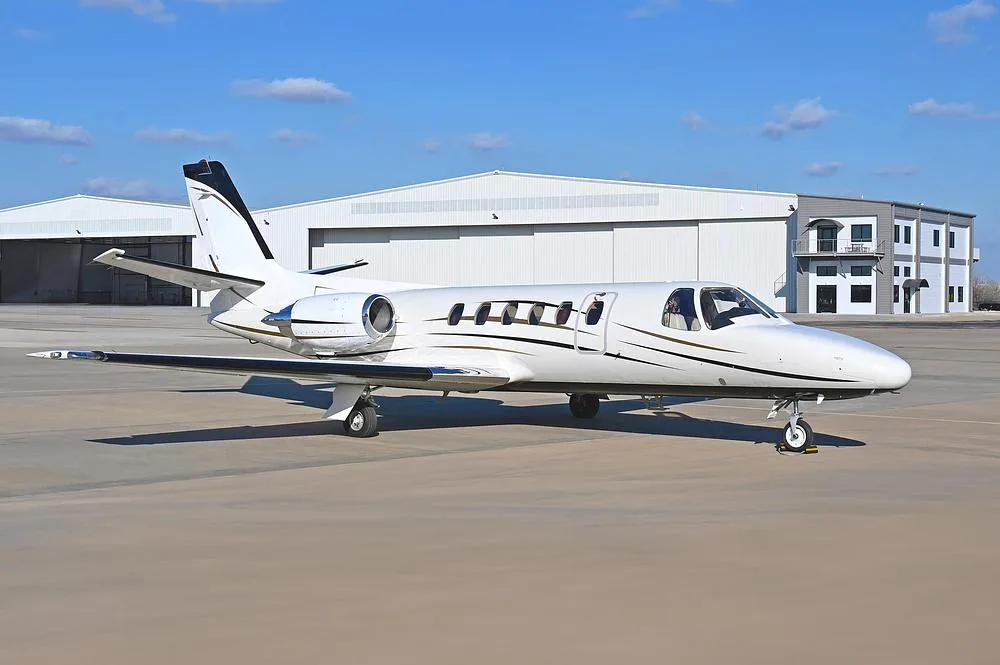 Exterior view of a 1980 Cessna Citation Sierra Eagle II SP, C-FXKK.