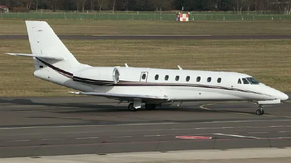 Exterior view of a 2010 Cessna Citation Sovereign.