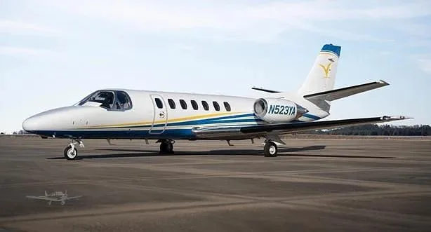 Exterior view of a 1995 Cessna Citation V Ultra, N523YA.
