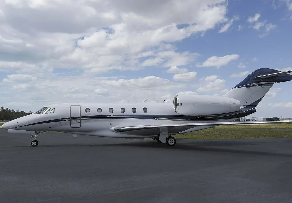 Exterior view of a 2004 Cessna Citation X Elite, N229CE.