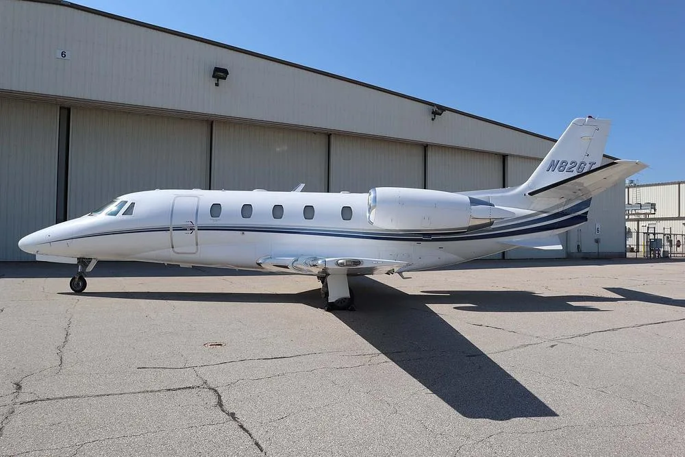 Exterior view of a 2011 Cessna Citation XLS, N82GT.