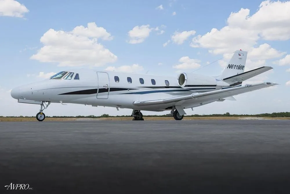 Exterior view of a 2004 Cessna Citation XLS, N611MR.