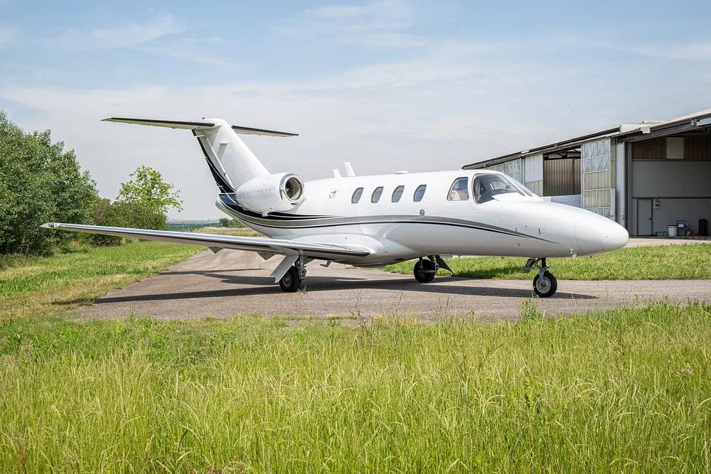 Exterior view of a 1995 Cessna CitationJet.