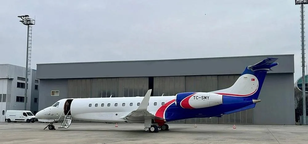 Exterior view of a 2007 Embraer Legacy 600, TC-SMY.