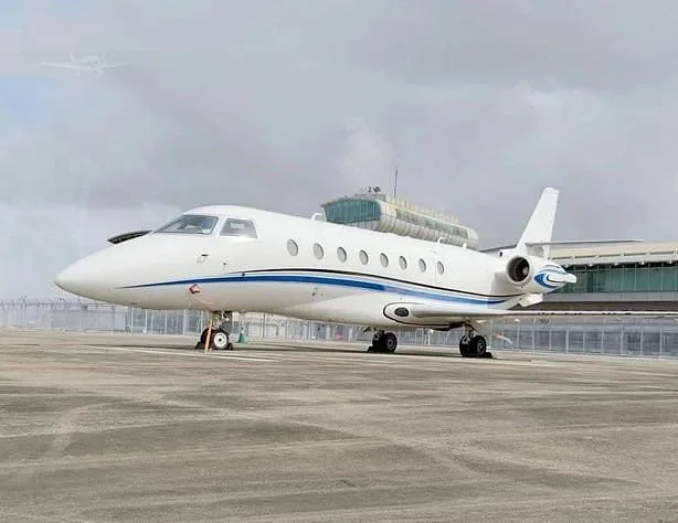 Exterior view of a 2007 Gulfstream.