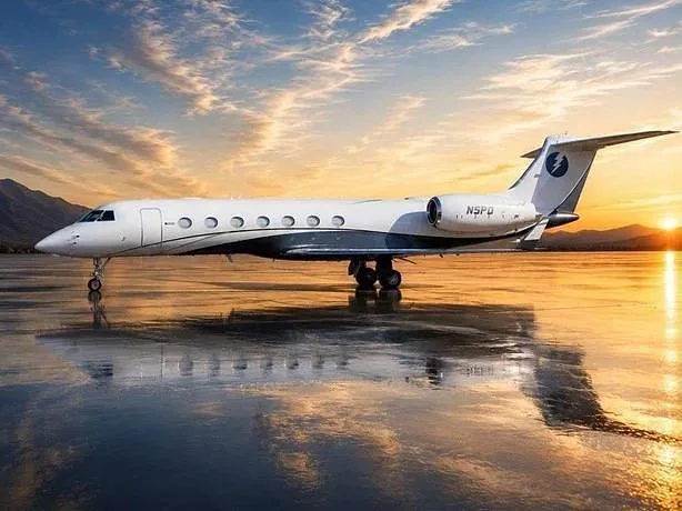 Exterior view of a 2013 Gulfstream, N5PD.