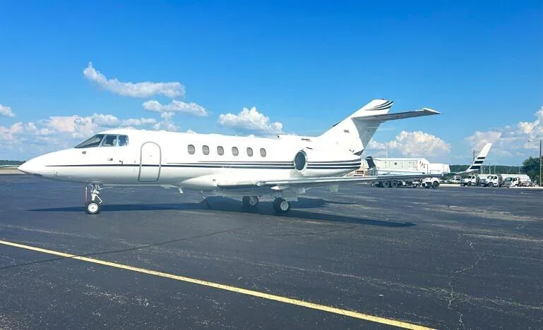 Exterior view of a 2007 Hawker 900XP, HA-0013.
