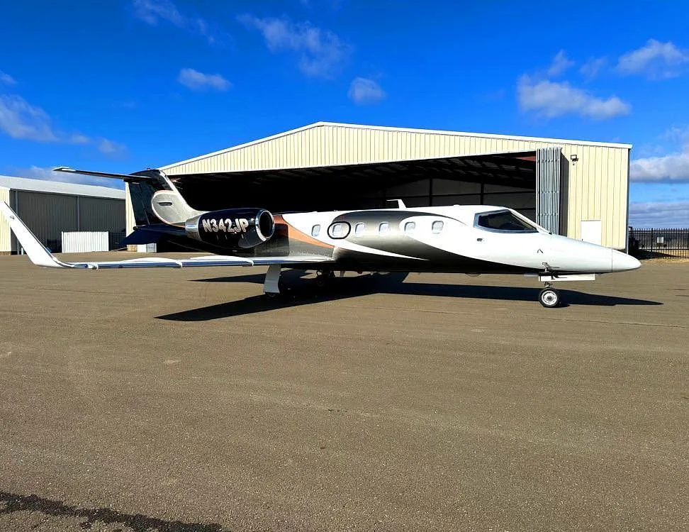 Exterior view of a 1994 Learjet 31A, N342JP.
