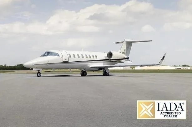 Exterior view of a 2002 Learjet 45, N645FD.