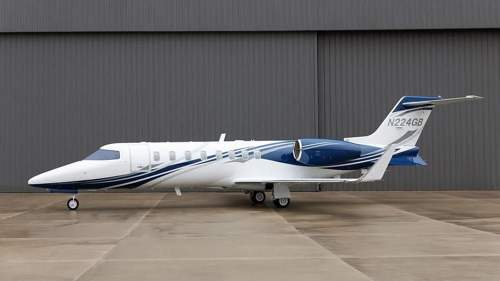 Exterior view of a 2006 Learjet 45XR, N224GB.