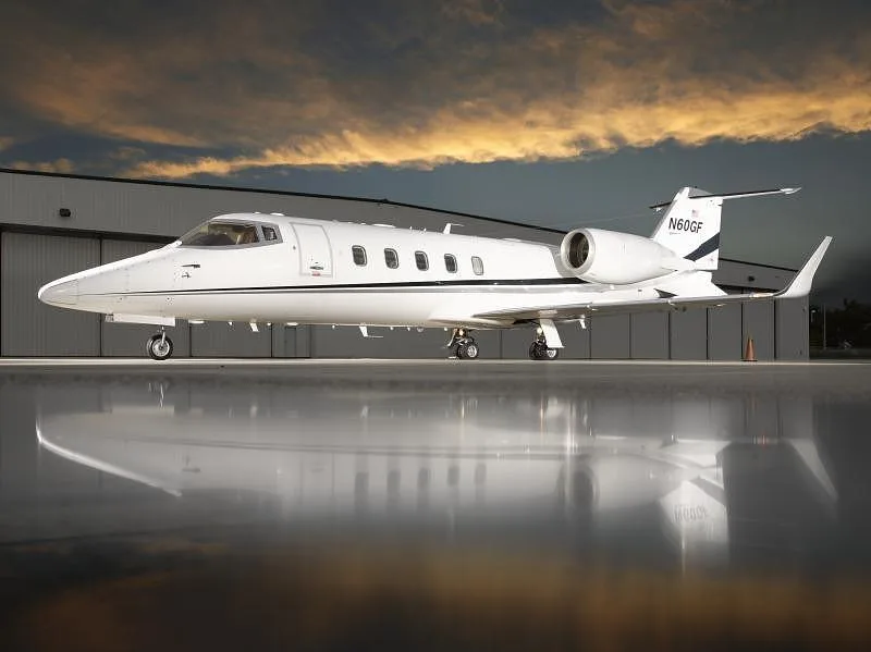 Marketing image of a 1996 Learjet 60.