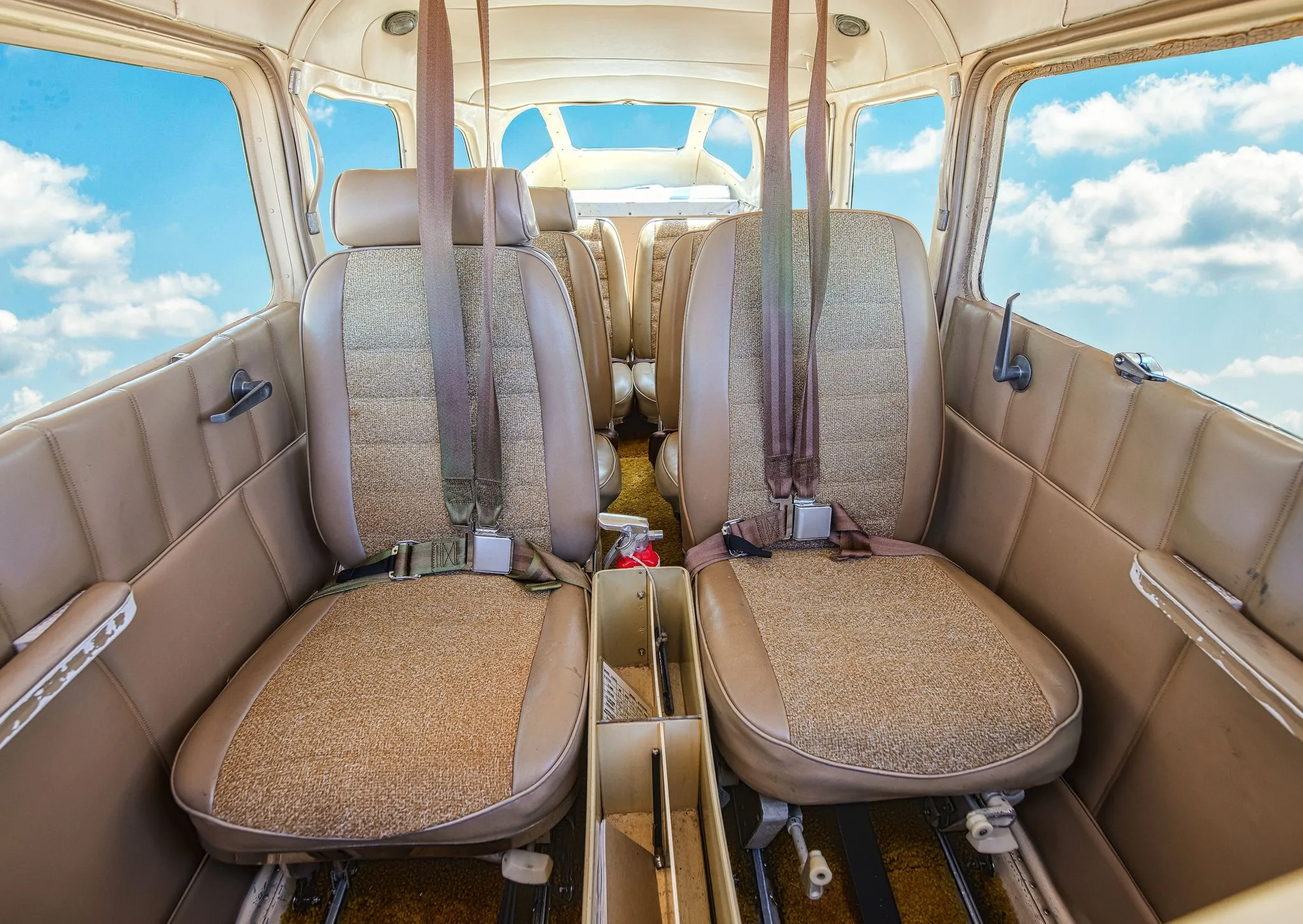 Cabin interior of a 1963 Cessna 205 (Model 210-5) Super Skywagon.