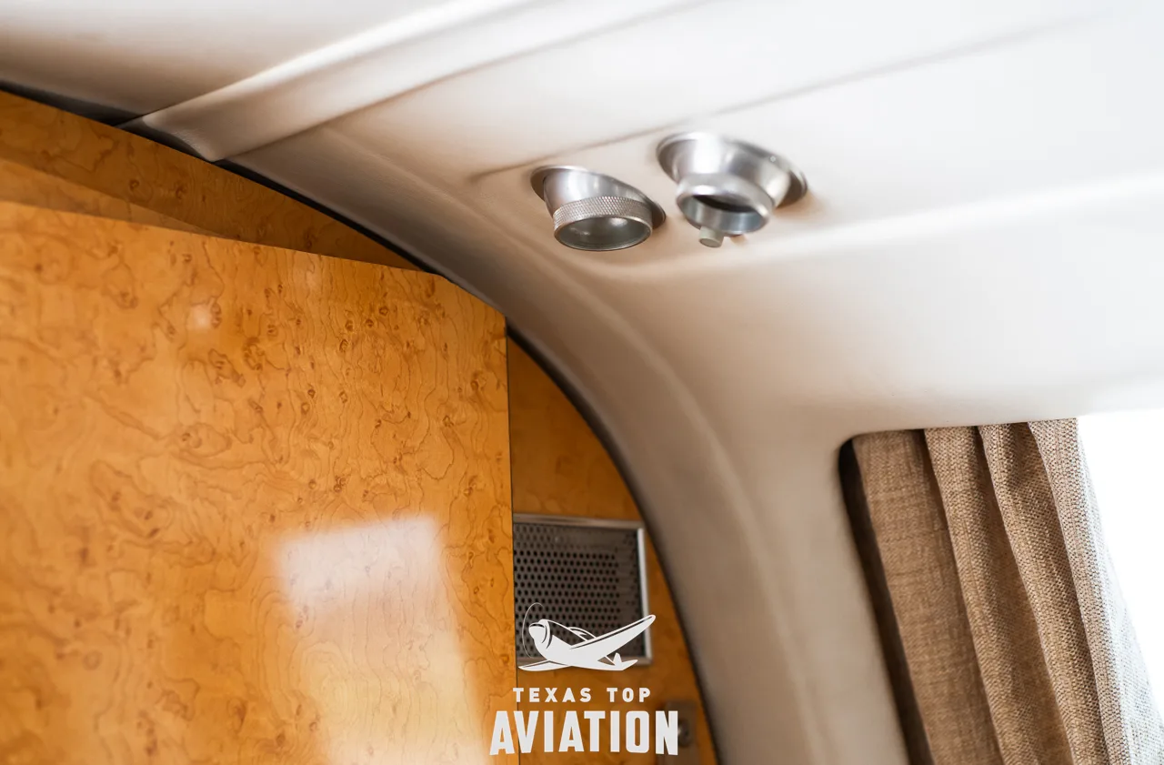 Cabin interior of a 1978 Cessna Conquest II.
