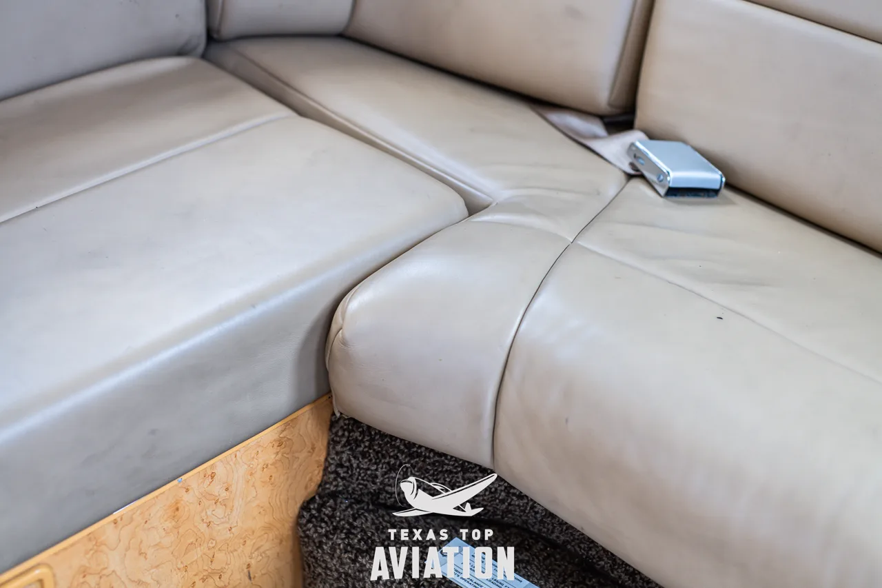 Cabin interior of a 1978 Cessna Conquest II.