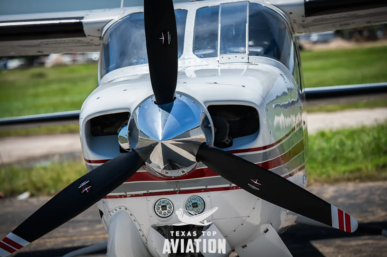 Exterior view of a 1985 Cessna P210R, N210LA.