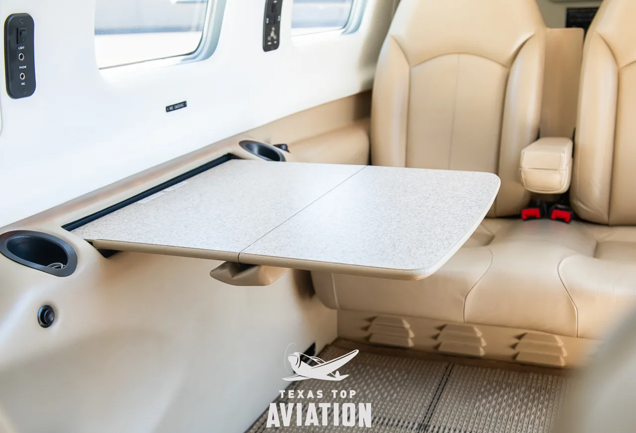 Cabin interior of a 2011 Piper PA46-500TP Meridian.