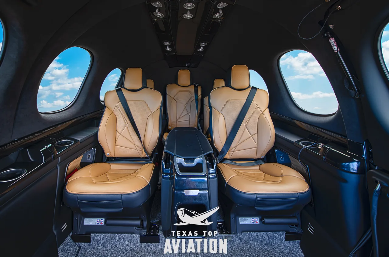 Cabin interior of a 2025 Cirrus Vision SF50-G2+.