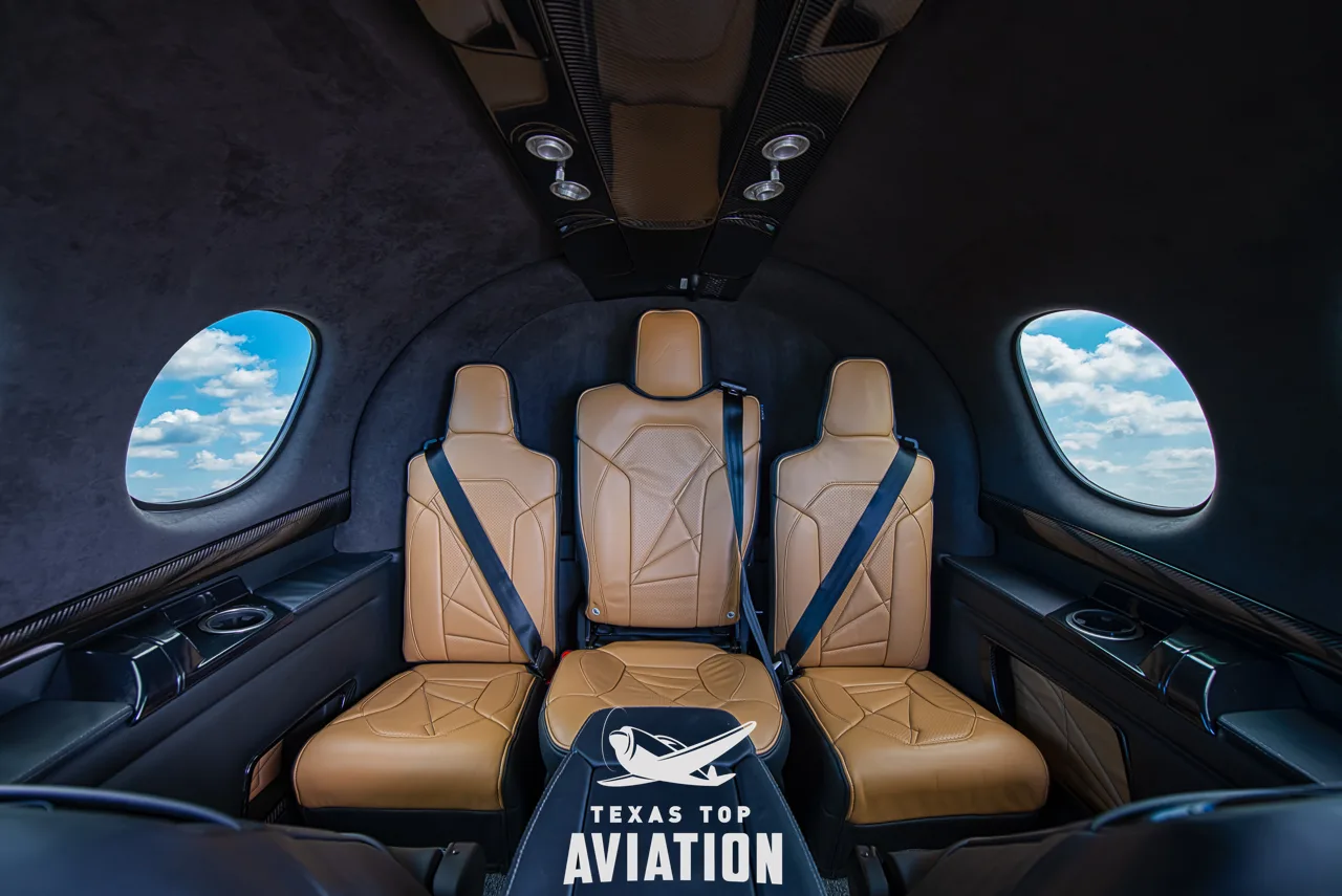Cabin interior of a 2025 Cirrus Vision SF50-G2+.