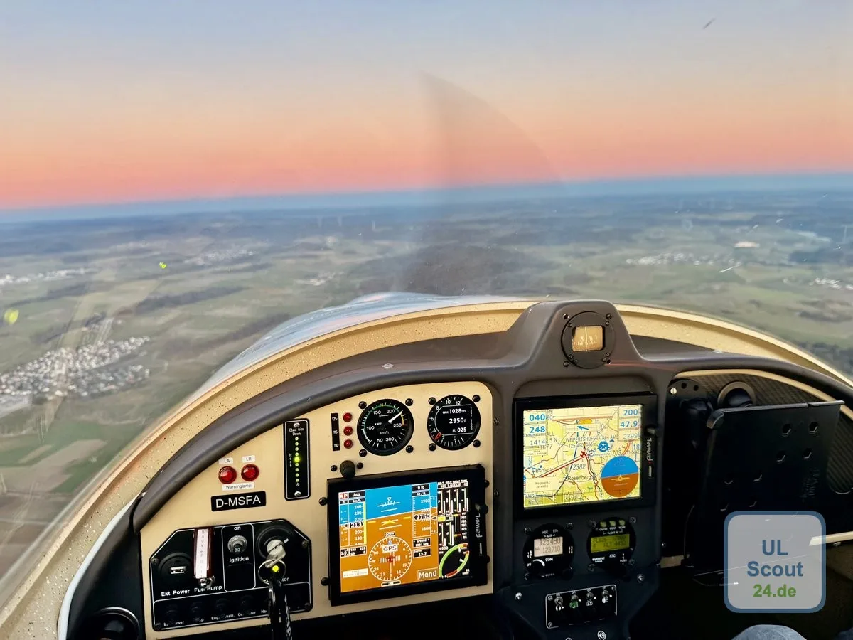 Cockpit and instrument panel of a 2011 FK Aircraft.