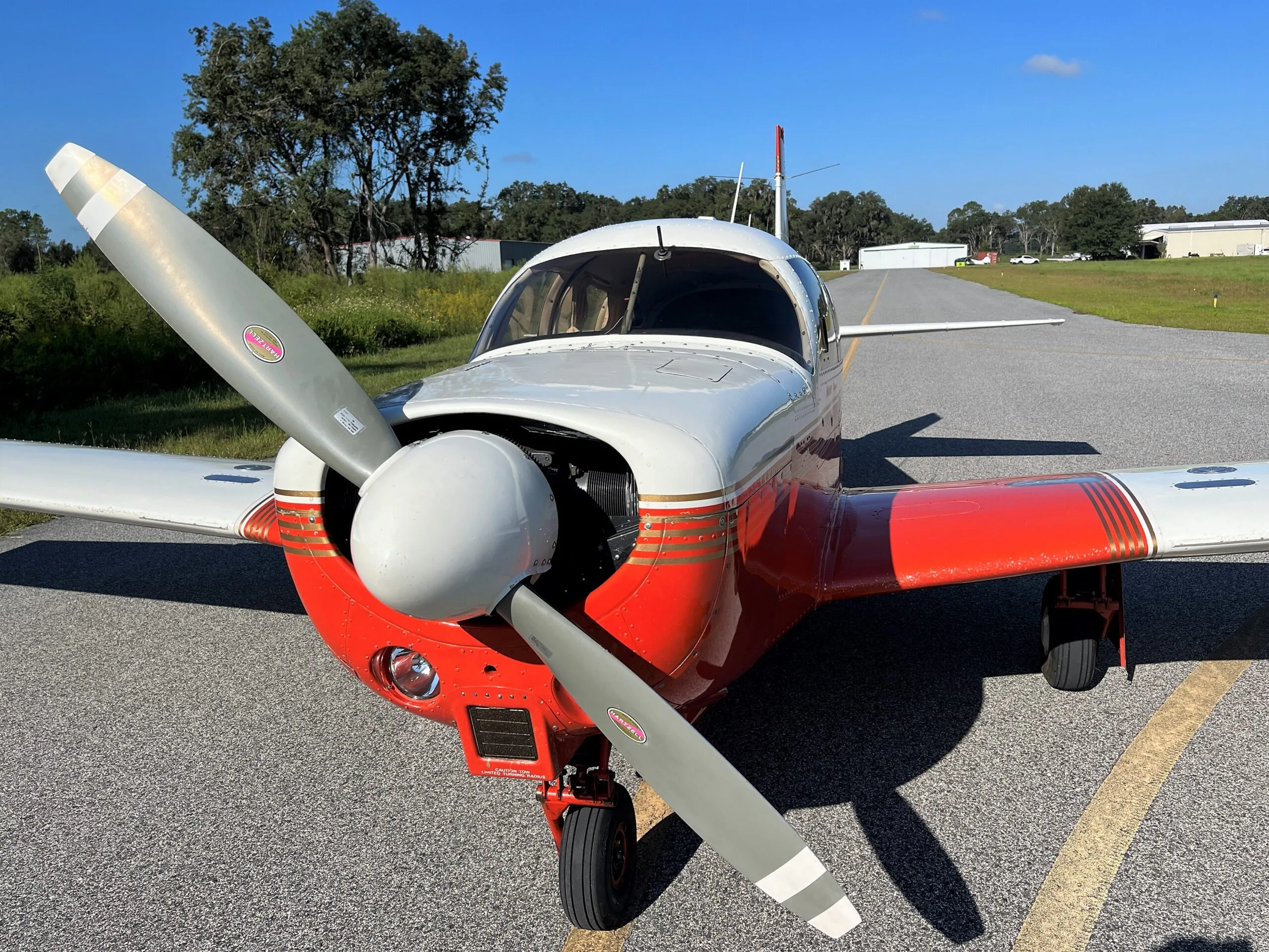 Exterior view of a 1968 Mooney M20C Ranger, N6873N.