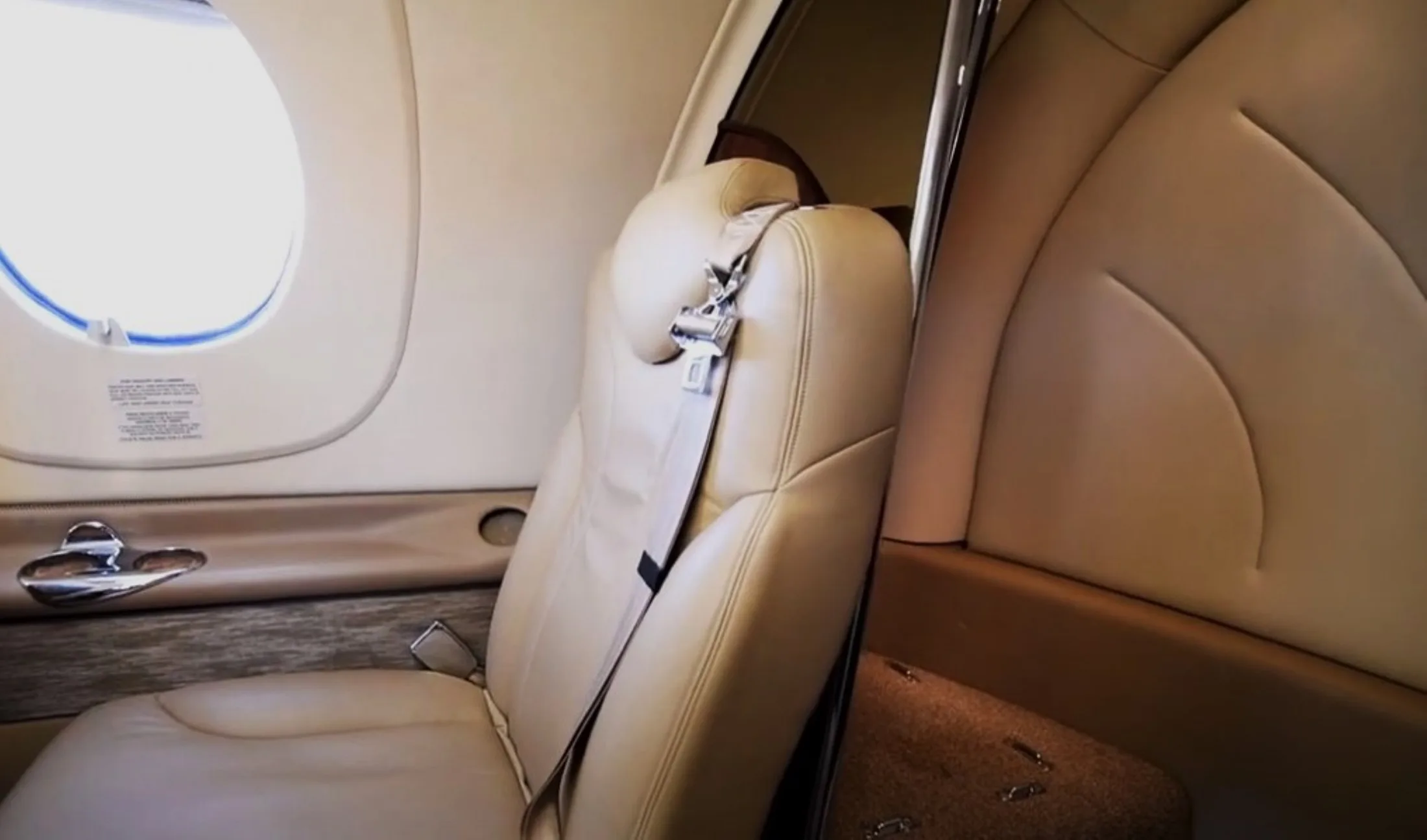 Cabin interior of a Beechcraft Premier I.