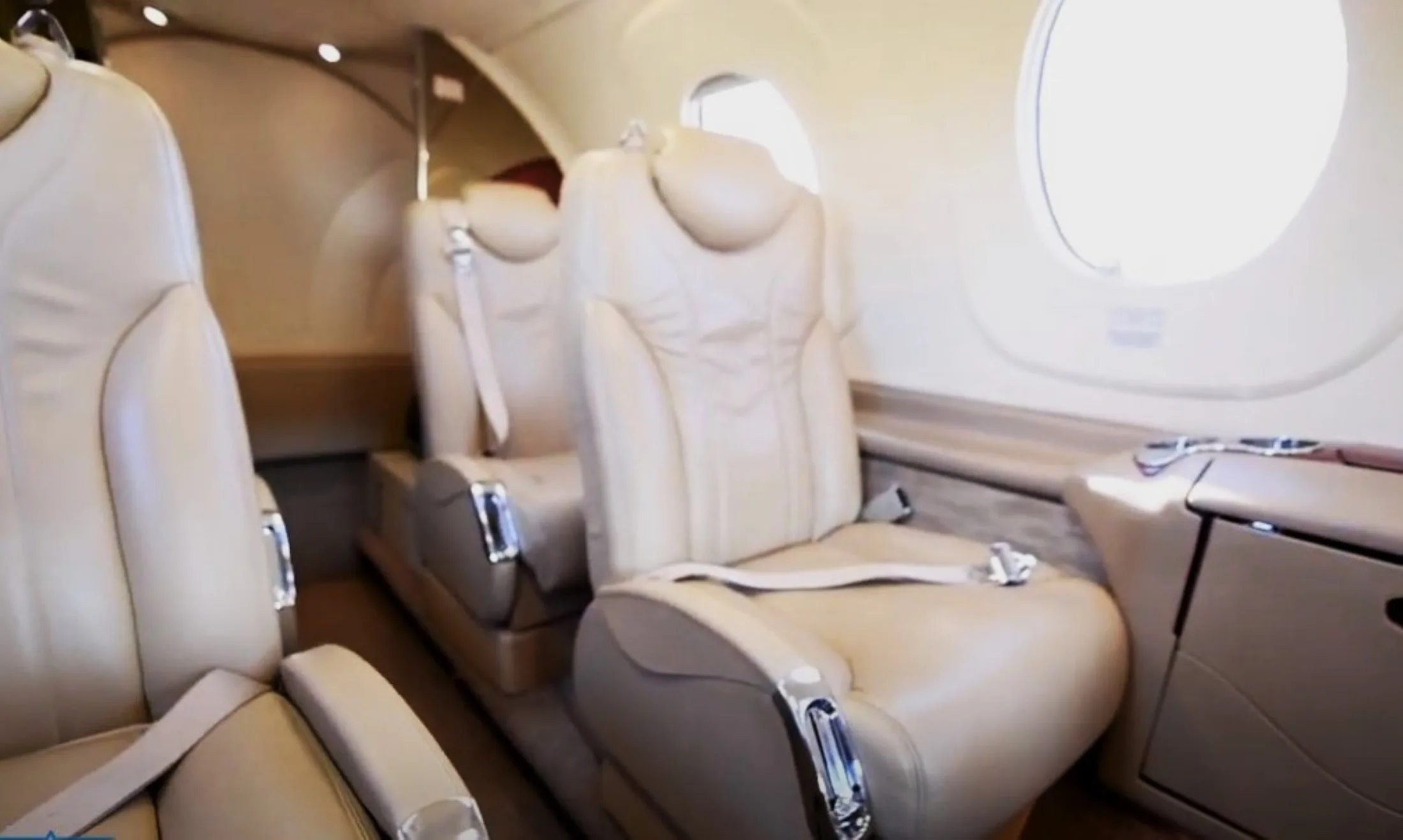 Cabin interior of a Beechcraft Premier I.