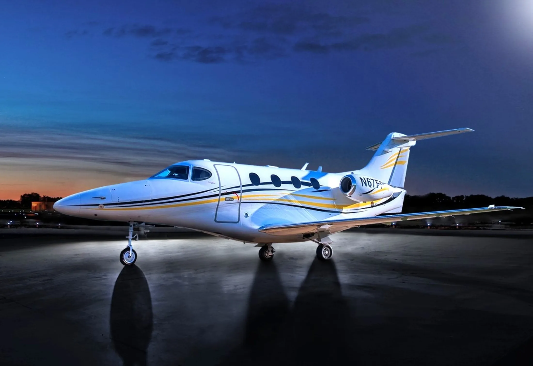 Exterior view of a Beechcraft Premier I.