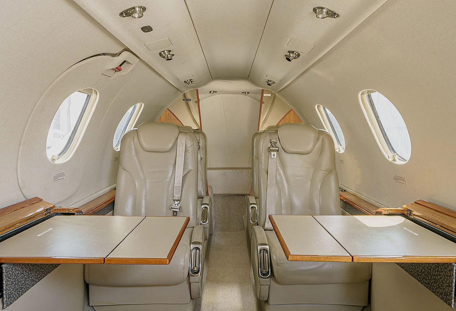 Cabin interior of a Beechcraft Premier IA.