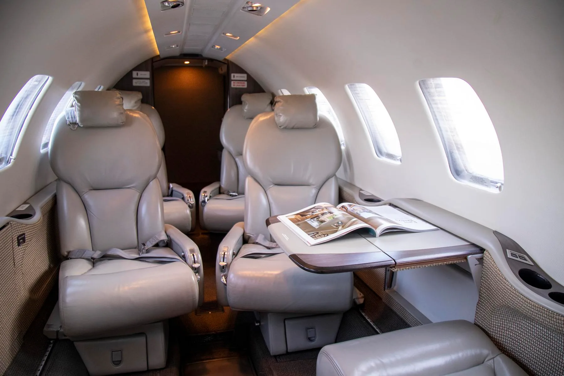 Cabin interior of a 2000 Cessna Citation Bravo.