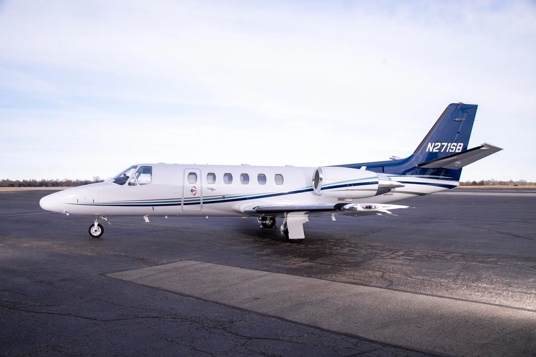 Cockpit and instrument panel of a 2000 Cessna Citation Bravo.